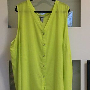 Flowing Chartreuse Blouse